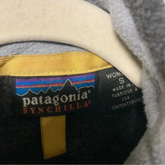 Patagonia made in USA grey fleece vest  jacket - Picture 6 of 6